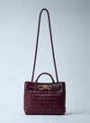 Bottega Veneta Women Small Andiamo Handbag In Burgundy