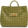 Bottega Veneta Small Andiamo Intrecciato Shoulder Bag In Matcha-m Bras-matcha