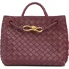 Bottega Veneta Small Andiamo Intrecciato Shoulder Bag In 2507 Sapele-m Bras-sapele