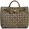 Bottega Veneta Small Andiamo Intrecciato Suede Shoulder Bag
