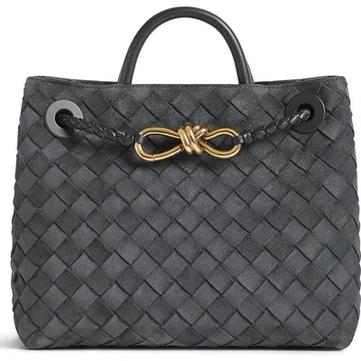 Bottega Veneta Small Andiamo Intrecciato Suede Shoulder Bag