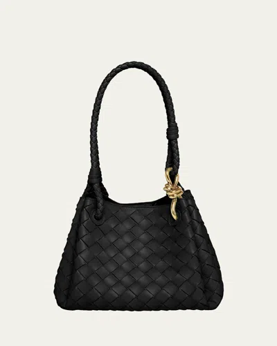 Bottega Veneta Small Parachute In 1019 Black-m Brass