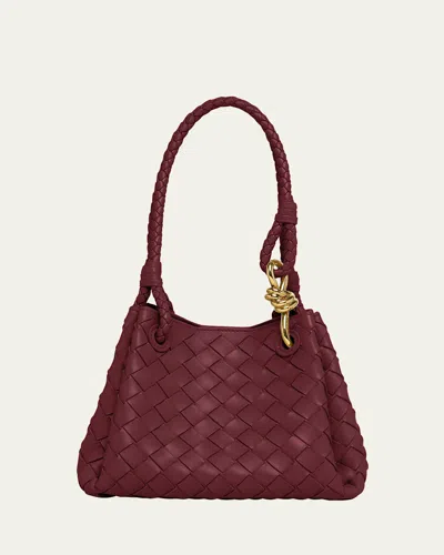 Bottega Veneta Small Andiamo Parachute Bag In Red