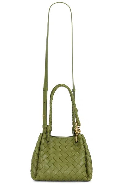 Bottega Veneta Small Andiamo Parachute Bag In Metallic