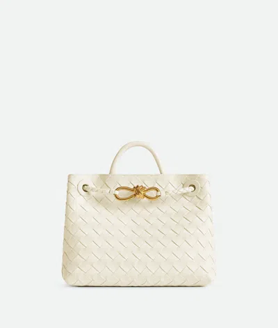 Bottega Veneta White Small Andiamo Bag In White_m_brass_white