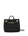 Bottega Veneta Small Andiamo Chain Leather Shoulder Bag In Black/brass
