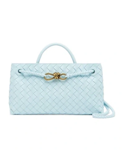 Bottega Veneta Small Andiamo Shoulder Bag In Blue