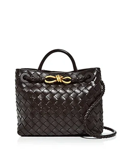 Bottega Veneta Women Andiamo Small Leather Tote Bag In Black