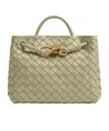Bottega Veneta Andiamo Small Leather Top-handle Bag In Nude