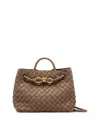 Bottega Veneta Small Leather Andiamo Shoulder Bag In Pinecone/brass