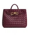 Bottega Veneta Small Leather Andiamo Top-handle Bag In Red