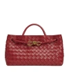 Bottega Veneta Andiamo East-west Rosewood Bag In Red