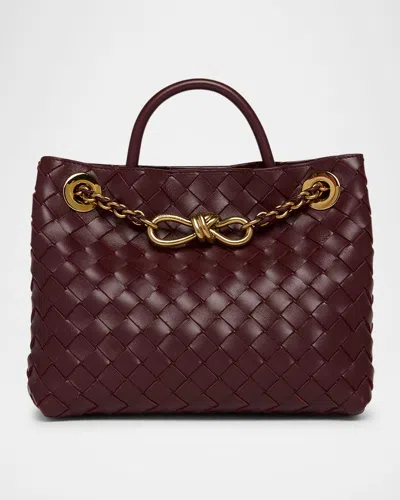 Bottega Veneta Small Andiamo Chain Leather Shoulder Bag In 2129 Madder Brown-m B