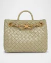 Bottega Veneta Small Andiamo Shoulder Bag With Chain Strap In Travertine