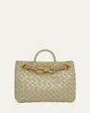 Bottega Veneta Small Andiamo Shoulder Bag With Chain Strap In Travertine