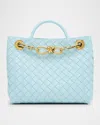 Bottega Veneta Small Andiamo Shoulder Bag With Chain Strap In Gold