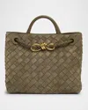 Bottega Veneta Small Andiamo Intrecciato Suede Shoulder Bag