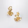 Bottega Veneta Small Anemone Earrings In Gold Tone In Gold