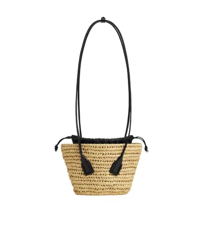 Bottega Veneta Small Arco Knitted Shoulder Bag In Nude