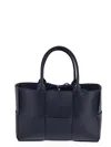 Bottega Veneta Arco Small Leather Shoulder Bag In Blue