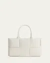Bottega Veneta Cassette Intrecciato Leather Cardholder In White