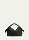 Bottega Veneta Small Avenue Loop Crossbody Bag In 1019 Black-m Bras