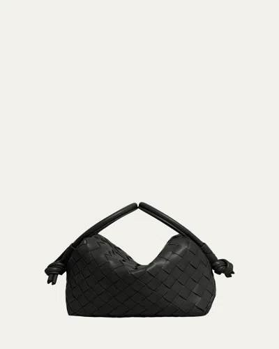 Bottega Veneta Small Loop Cross-body Bag In Black-m Brass