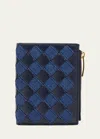 Bottega Veneta Small Bifold Denim Wallet In Abyss-indigo