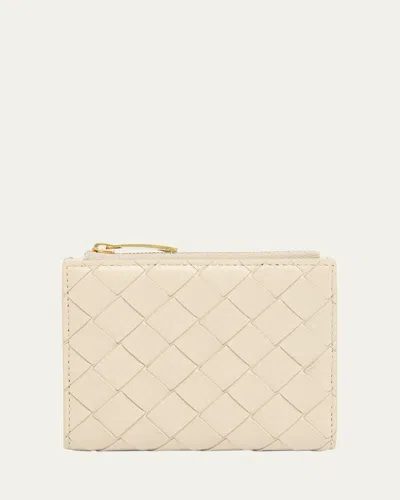 Bottega Veneta Small Bifold Leather Wallet In Yellow