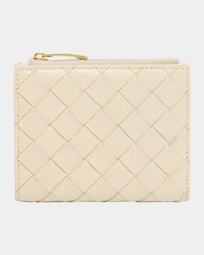Bottega Veneta Small Bifold Leather Wallet In Neutral