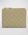 Bottega Veneta Small Bifold Leather Wallet In Green