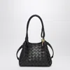 Bottega Veneta Small Black Parachute Bag In Black