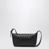 Bottega Veneta Small Black Woven Shoulder Bag In Black