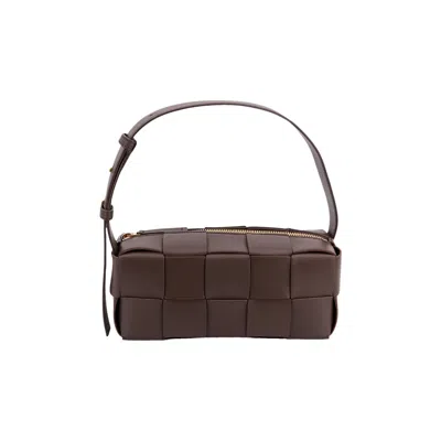 Pre-owned Bottega Veneta Small Brick Shoulder Bag 'light Brown/gold'