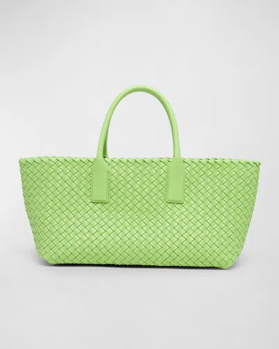 Bottega Veneta Small Cabat Bag In Apple Green-gold
