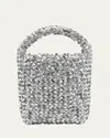 Bottega Veneta Cabat Metallic Sequin Bucket Bag In Silver-gold