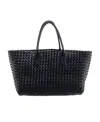 Bottega Veneta Small Cabat Handbag In Black