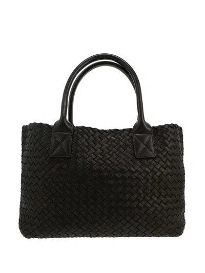 Pre-owned Bottega Veneta Small Cabat Tote Bag In Black