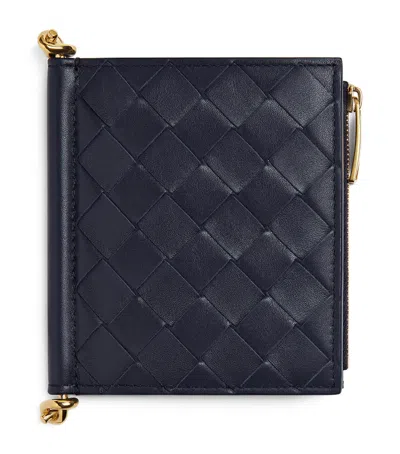Bottega Veneta Small Calfskin Solstice Bifold Wallet In Blue