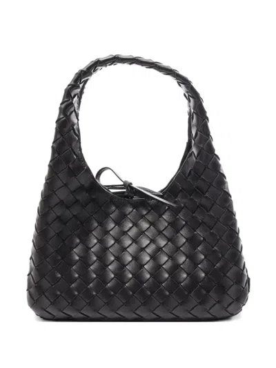 Pre-owned Bottega Veneta Small Campana Intrecciato Handbag In Black