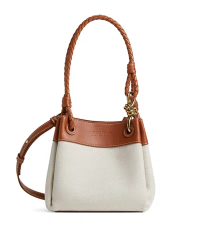 BOTTEGA VENETA SMALL CANVAS PARACHUTE SHOULDER BAG