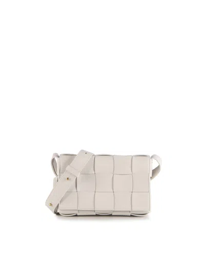 Bottega Veneta Small Cassette Bag In White-gold