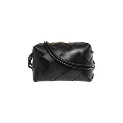Pre-owned Bottega Veneta Small Cassette Camera Bag 'black/gold'