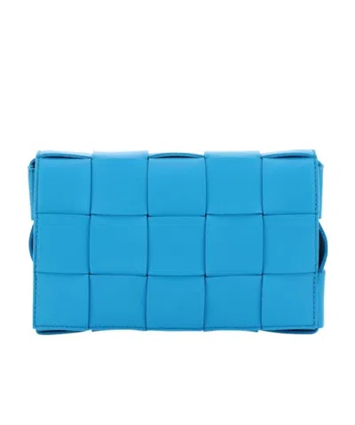 Bottega Veneta Small Cassette Cross Body Bag In Blue