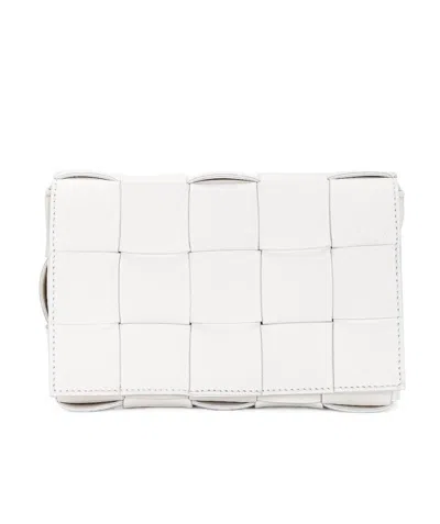 Bottega Veneta Small Cassette Cross Body Bag In White