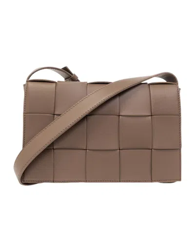 Bottega Veneta Small Cassette Crossbody Bag In Brown