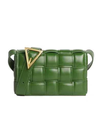 Bottega Veneta Small Cassette Crossbody Bag In Green