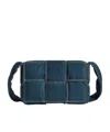 Bottega Veneta Small Tech Cassette Padded Shoulder Bag In Blue