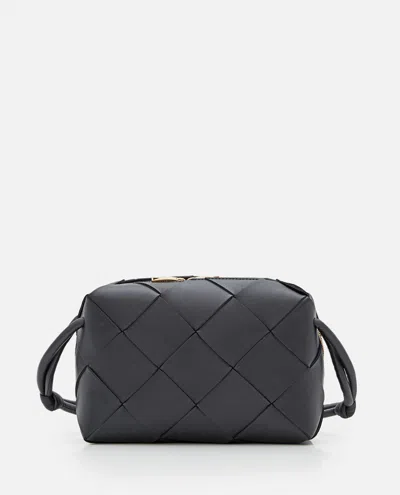Bottega Veneta Small Cassette Leather Shoulder Bag In Black
