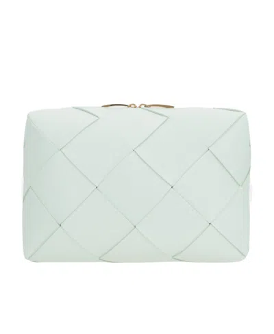 Bottega Veneta Small Cassette Leather Crossbody Bag In White